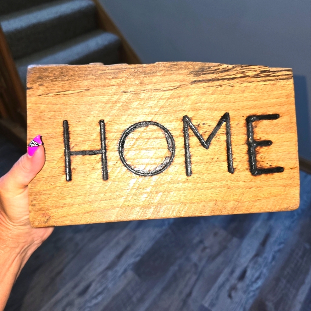 Wooden Home Sign Decor Made From Reclaimed Wood S
